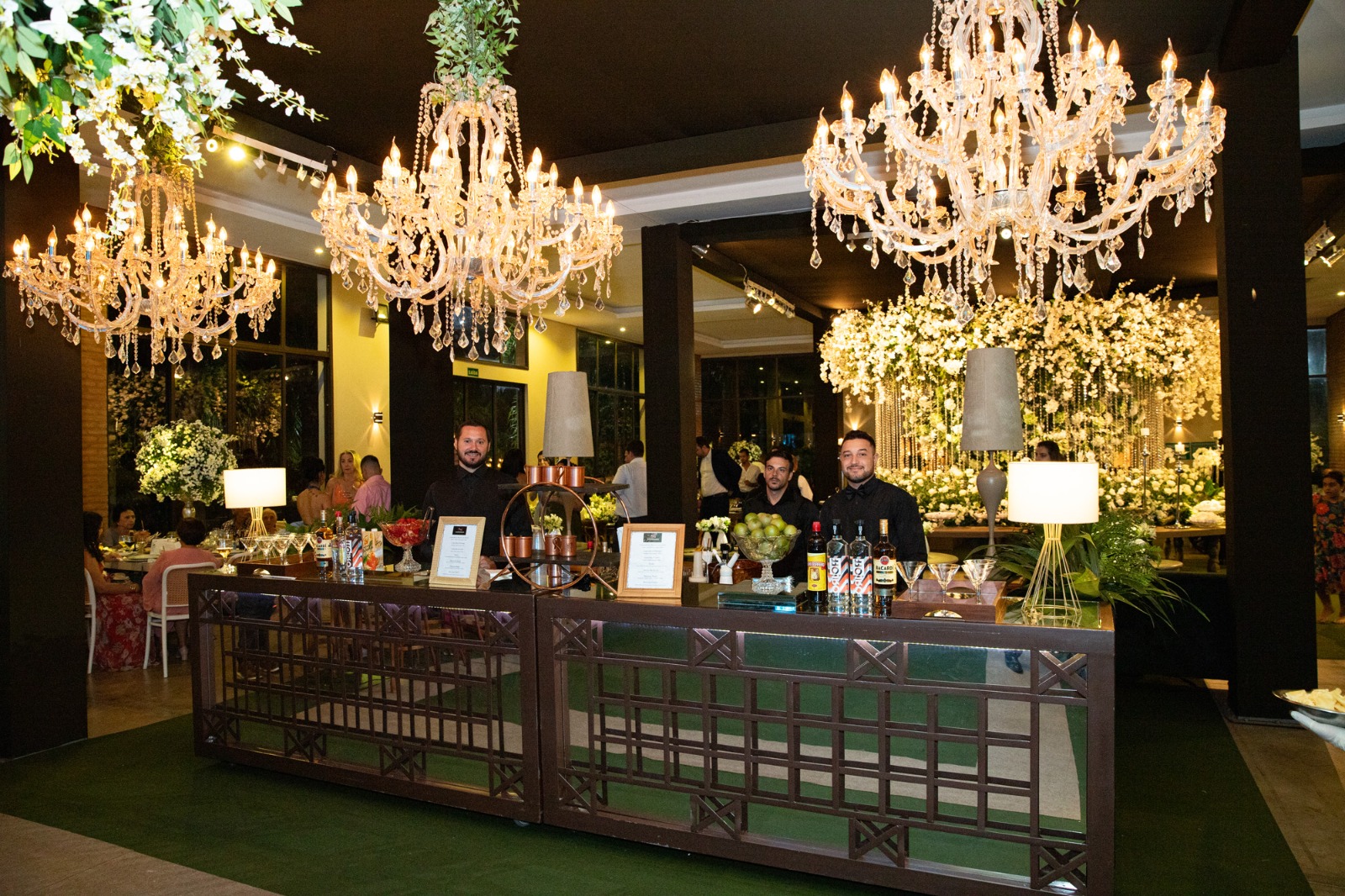 No salão era destaque a ilha da Caipidrinks