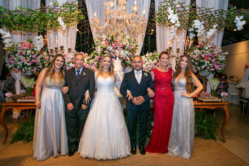 Familia da noiva: Ana Cláudia Francisco Garcia, Joel Augusto Tristão Garcia, Izilda Maria Aparecida Esteves, Luciana Cristina Esteves Garcia