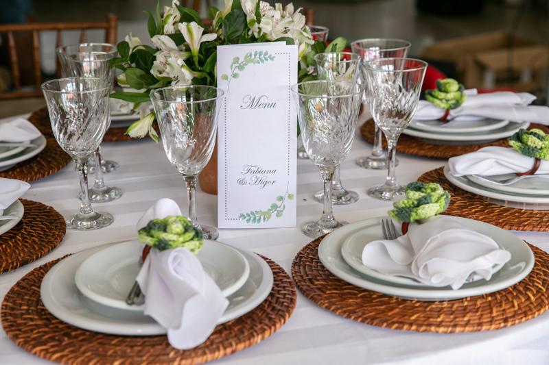 Detalhes diferentes em cada mesa