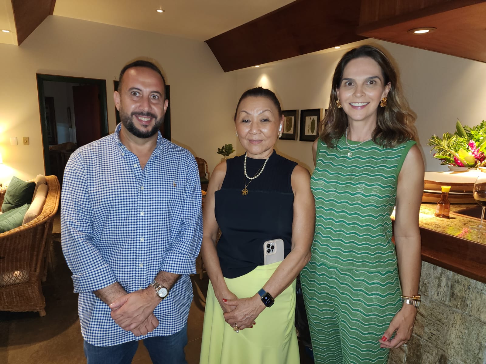 Alexandre  Andrade, presidente da Sociedade Hipica de Orlândia, Sueli Mirai, chef do restaurante Mirai de Ribeirão Preto, Marta Junqueira Freitas, Presidente da Casa da Criança de Orlândia