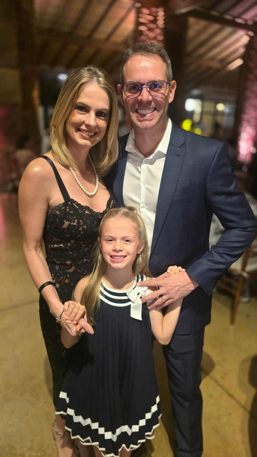 Maria Clara, Melissa e Carlos Eduardo Tolói