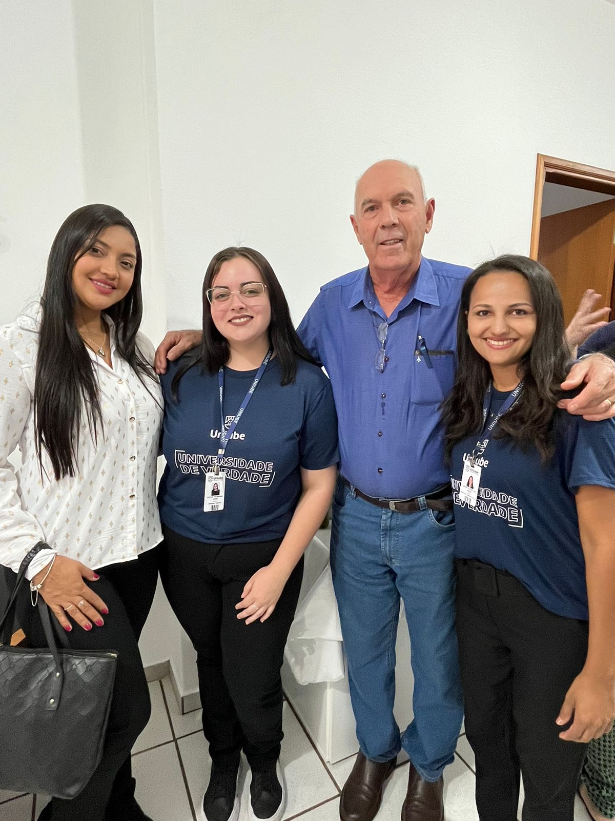 Orlândia - Vitória, (secretária do Presidente do Sindicato Rural), Nicole Guimarães, Tadeu Urbinati (Presidente do Sindicato Rural), Laysa Borges