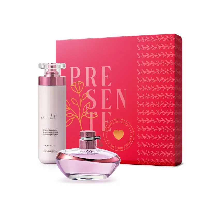 Kit Love Lily: Eau de Parfum 75ml + Bruma Corporal 200ml - 5x R$ 49,98