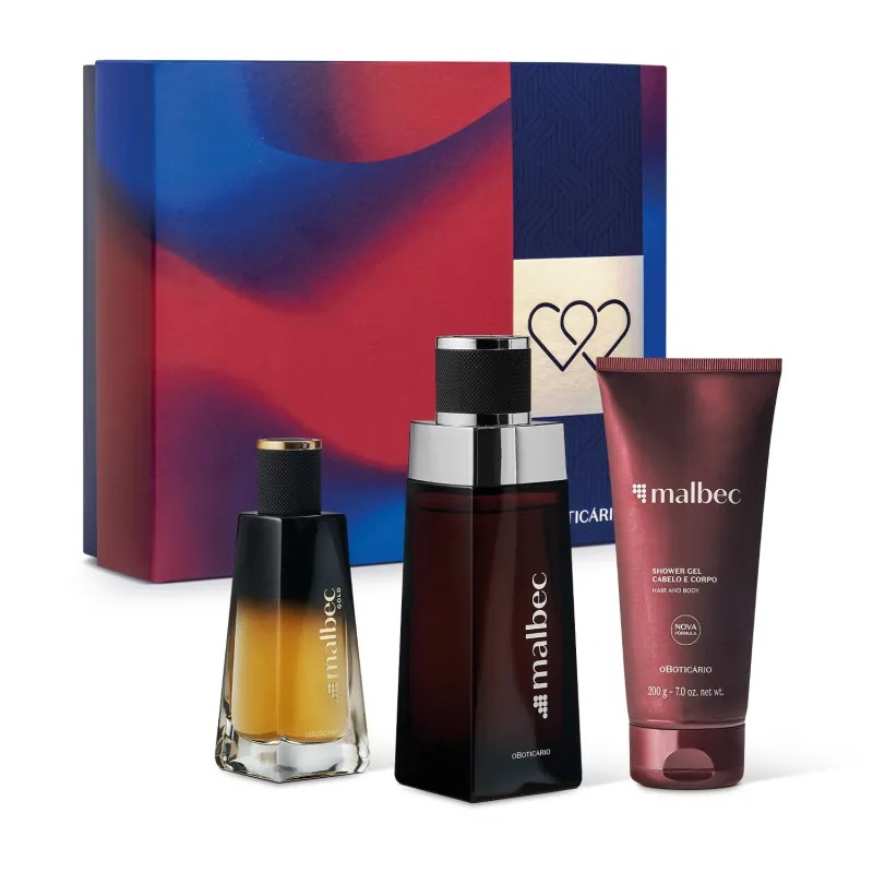 Kit Malbec: Desodorante Colônia 100ml + Gold Desodorante Colônia 50ml + Shower Gel 200g -  R$ 318,90