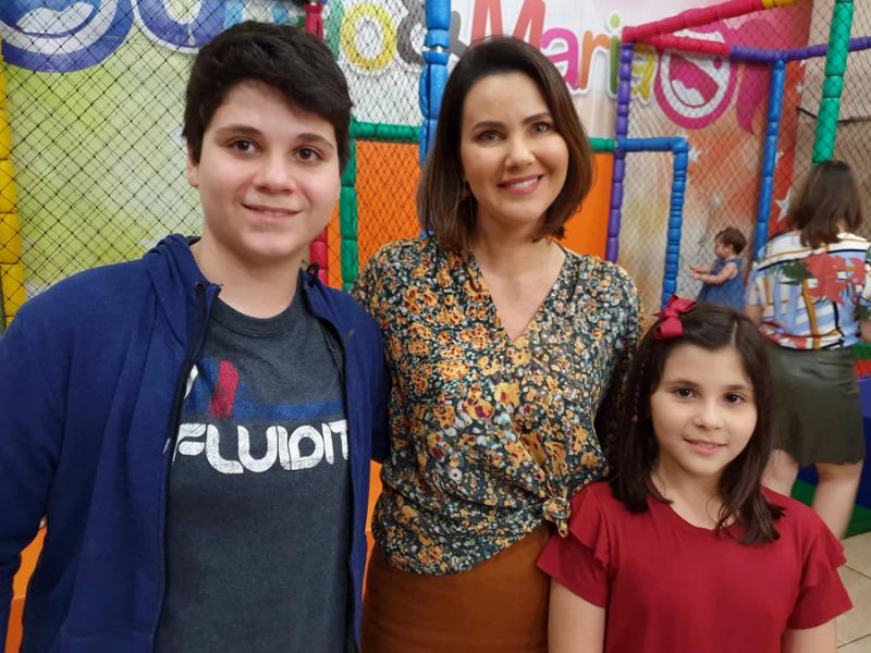Henrique, Camila e Gláucia Nader Tuzzi