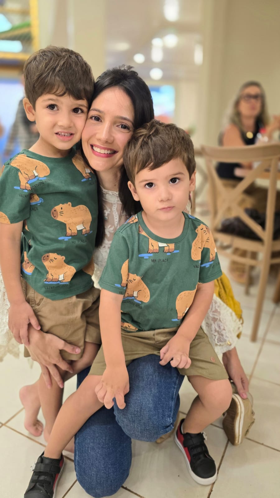 Jorge, Gabriel e Flávia Chaul