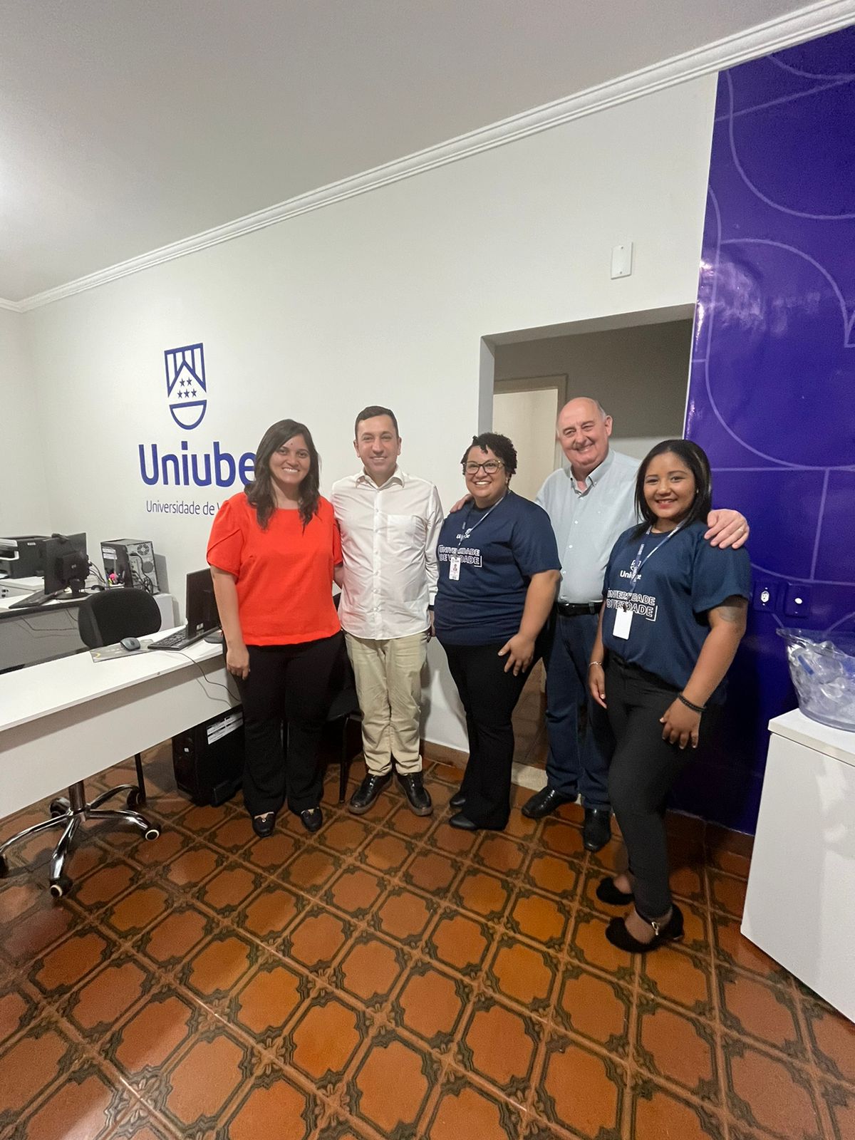 Morro Agudo - Pamela Meirelles (Chefe Gabinete), prefeito Vinicius Cruz de Castro, Débora Melo, Pastor Jorge Guarnieri, Tainara Costa Flávio