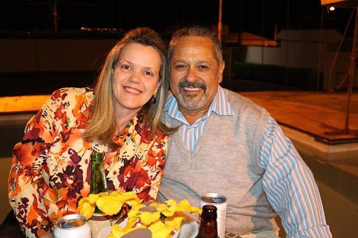 Com o marido Anderson