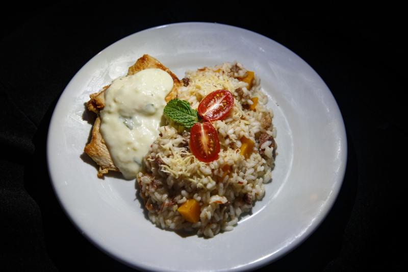 O risoto do Buffet Tempero de Família