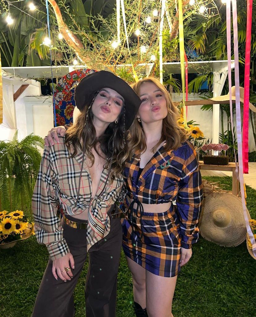 Conjunto xadrez country com bota e chapéu