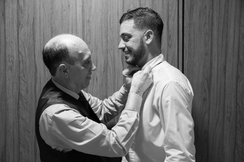 Making of do noivo com o pai Aparecido Coronado