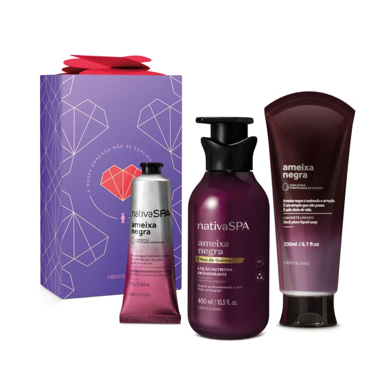 Kit NATIVA SPA Ameixa Negra (3 itens)  ★★★★★ R$ 151,70 R$ 129,90