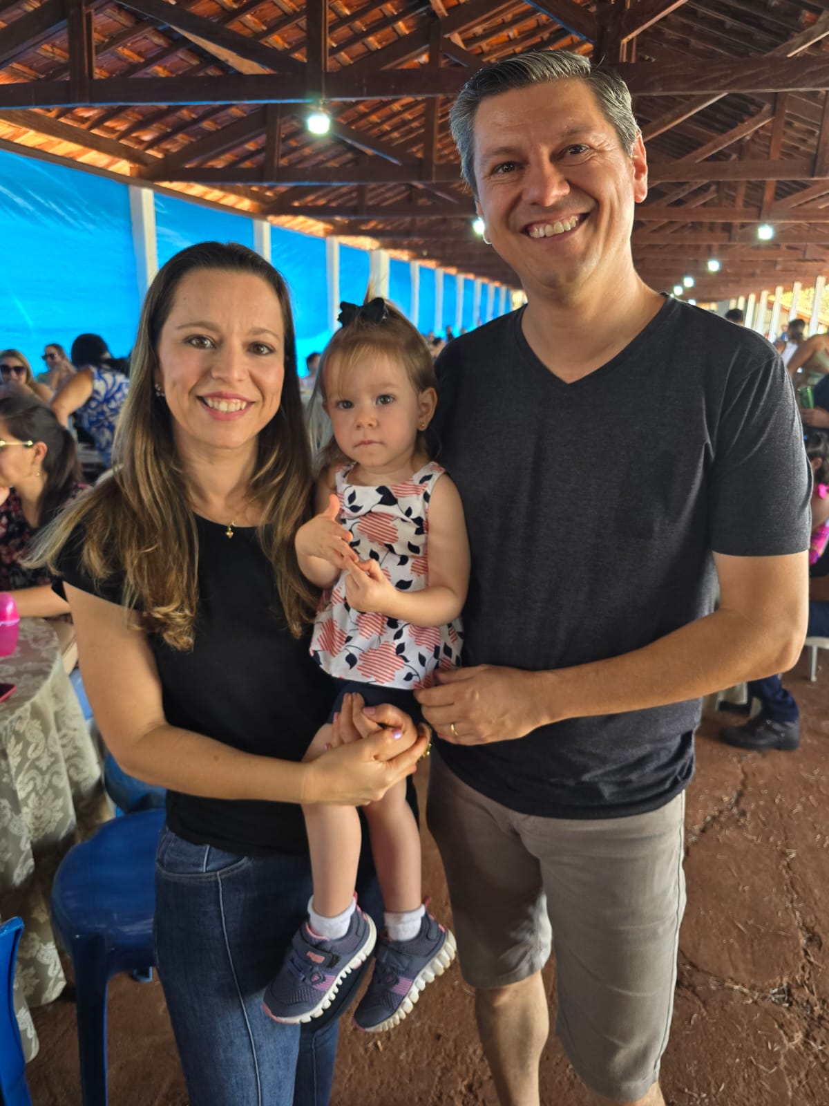 Alice,  Ana Paula e Eduardo  Covas