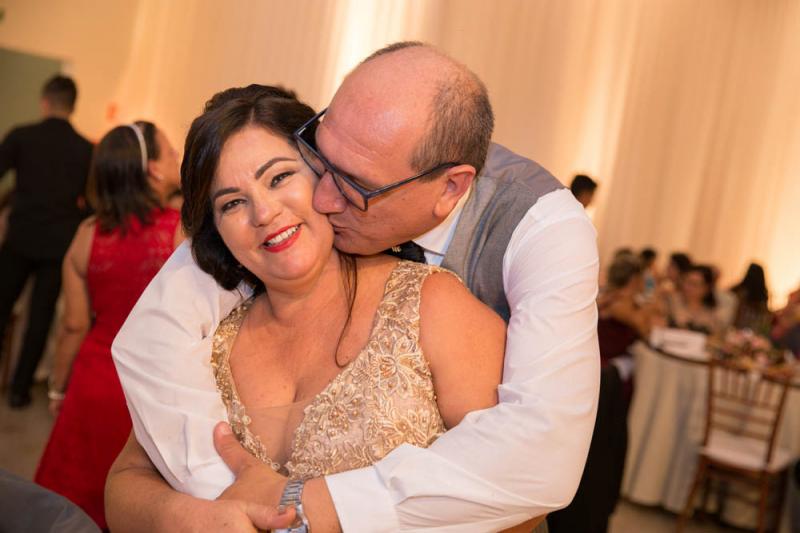 Os pais da noiva eram só alegria