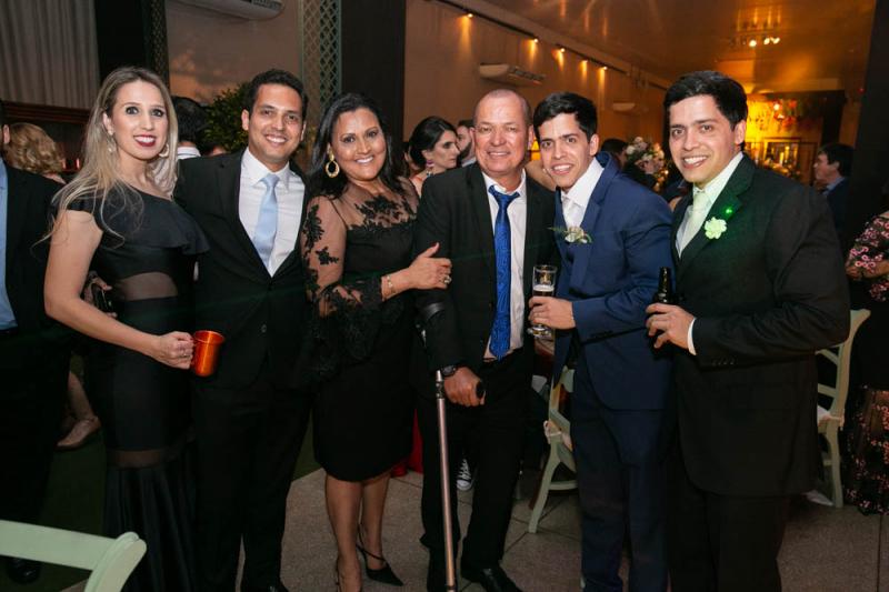 João Paulo Sacomandi e esposa, Deise Sacomandi e Celso Sacomandi