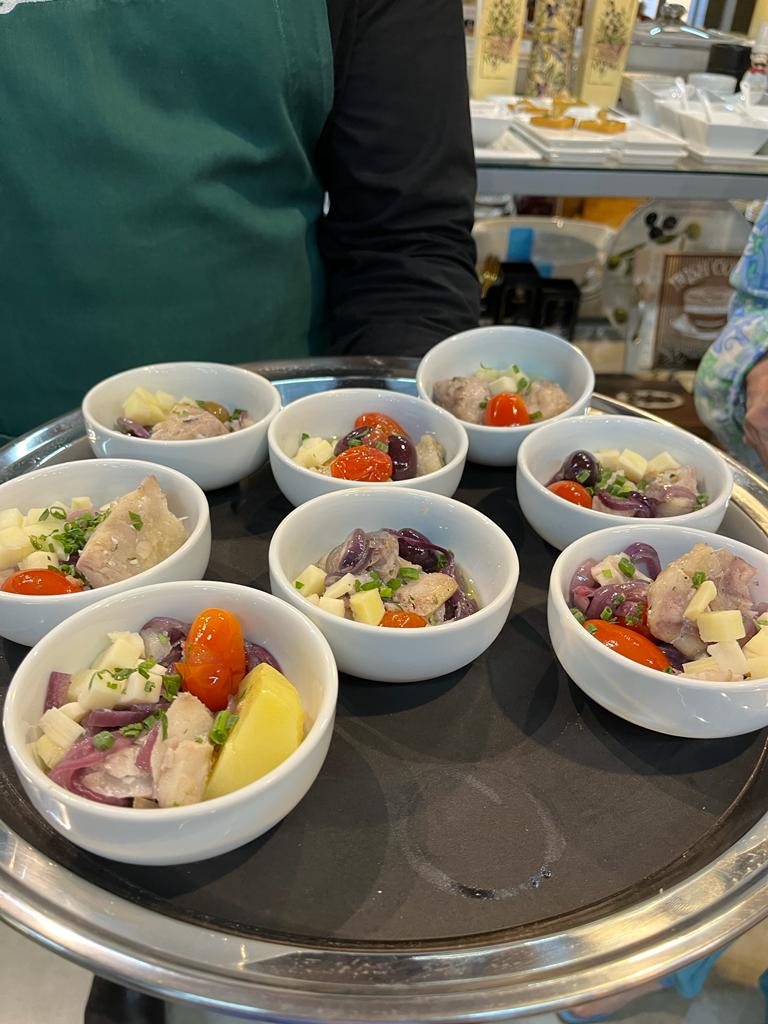 Finger food de bacalhau do Restaurante  Lima