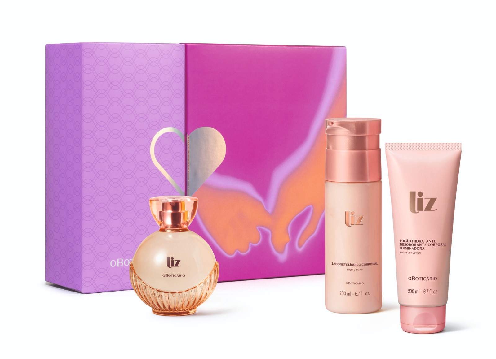 Kit Presente Dia dos Namorados Liz (3 itens) - De R$226,70 por R$ 189,90