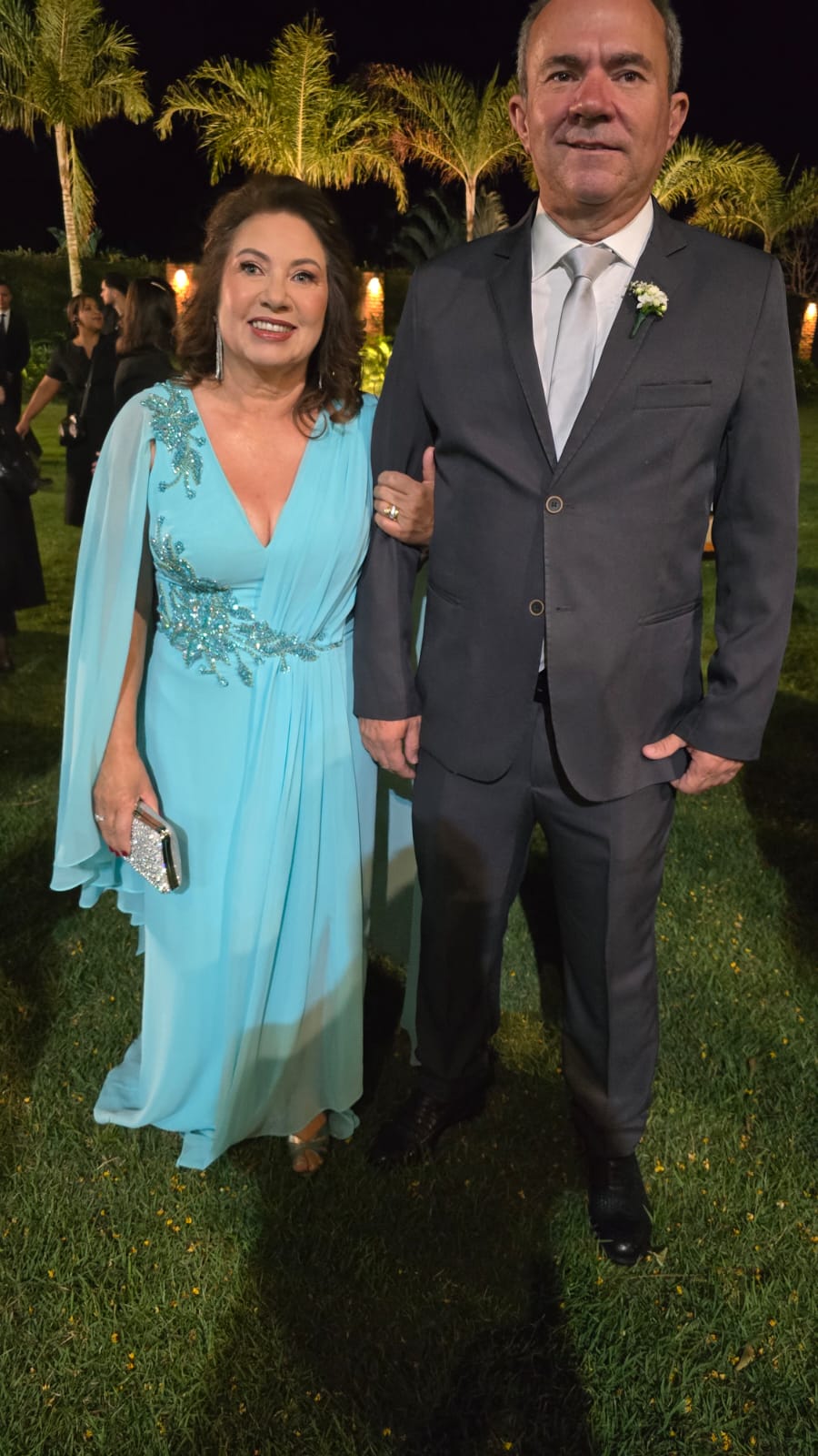 Os pais da noiva, Maria Aparecida  e Delane  Motteran Costa