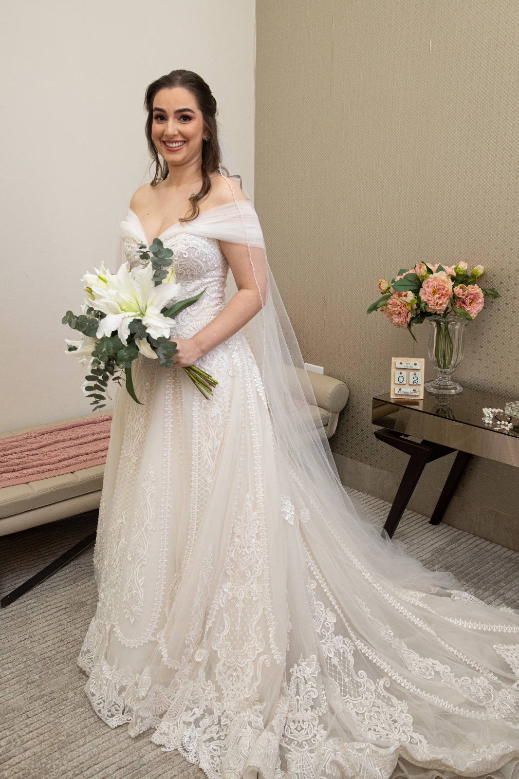 A noiva pronta no horário combinado, sem stress