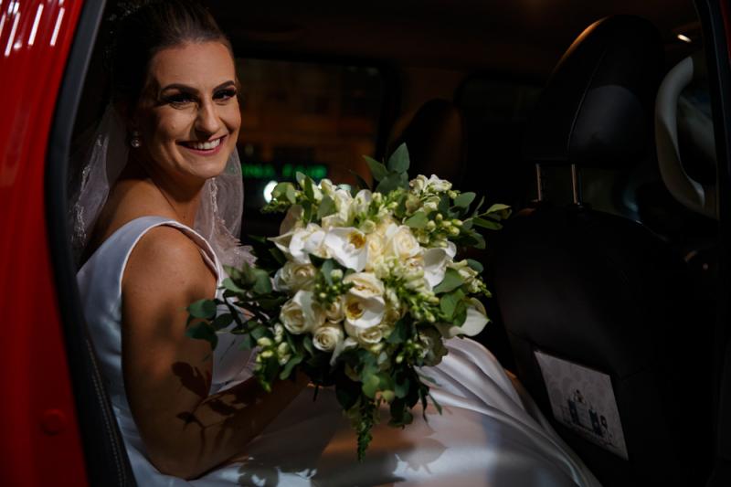 A Fernanda chegou deslumbrante