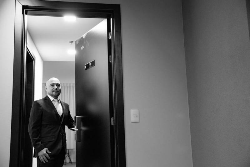 ... no apartamento do casal, em Ribeirão Preto