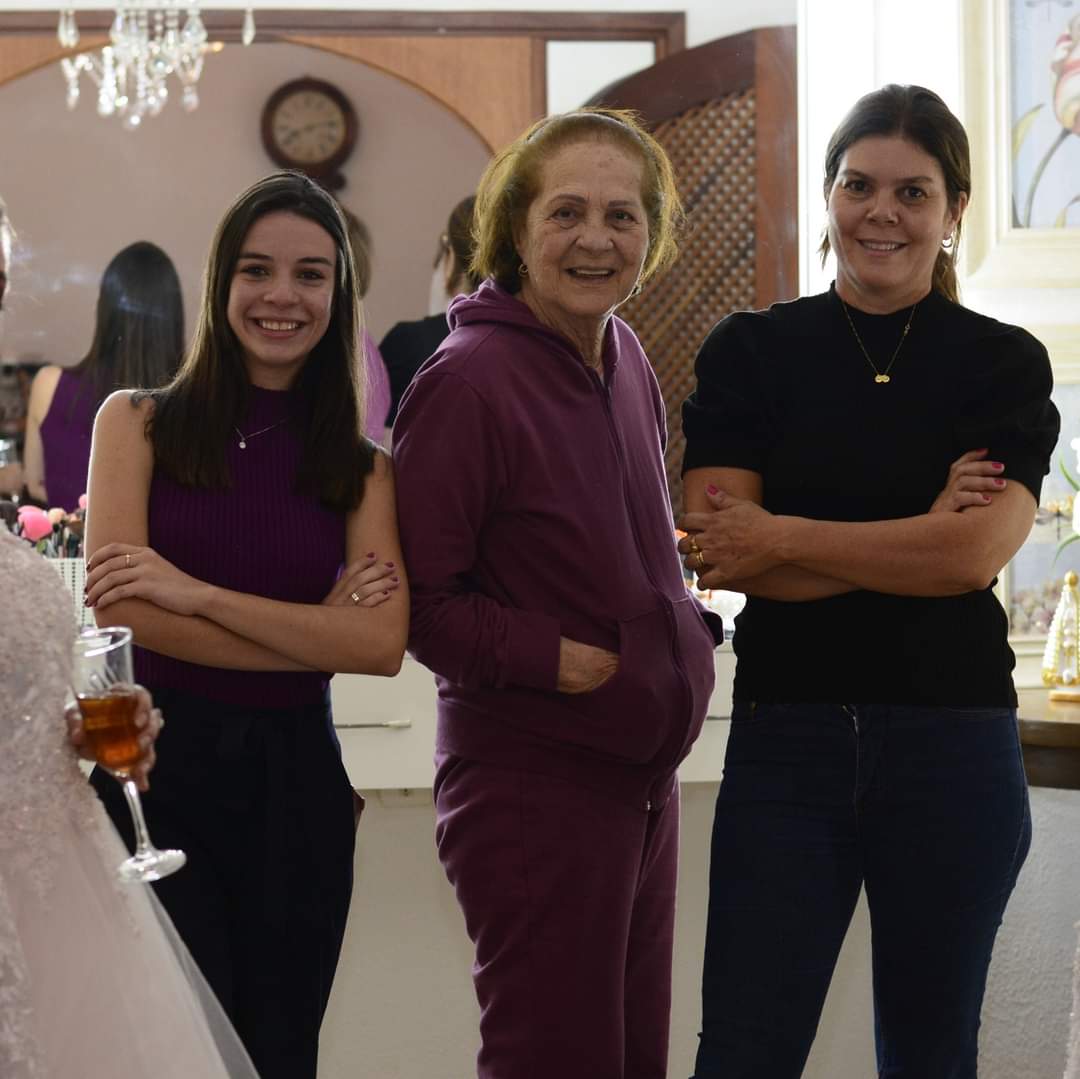 As três gerações reunidas