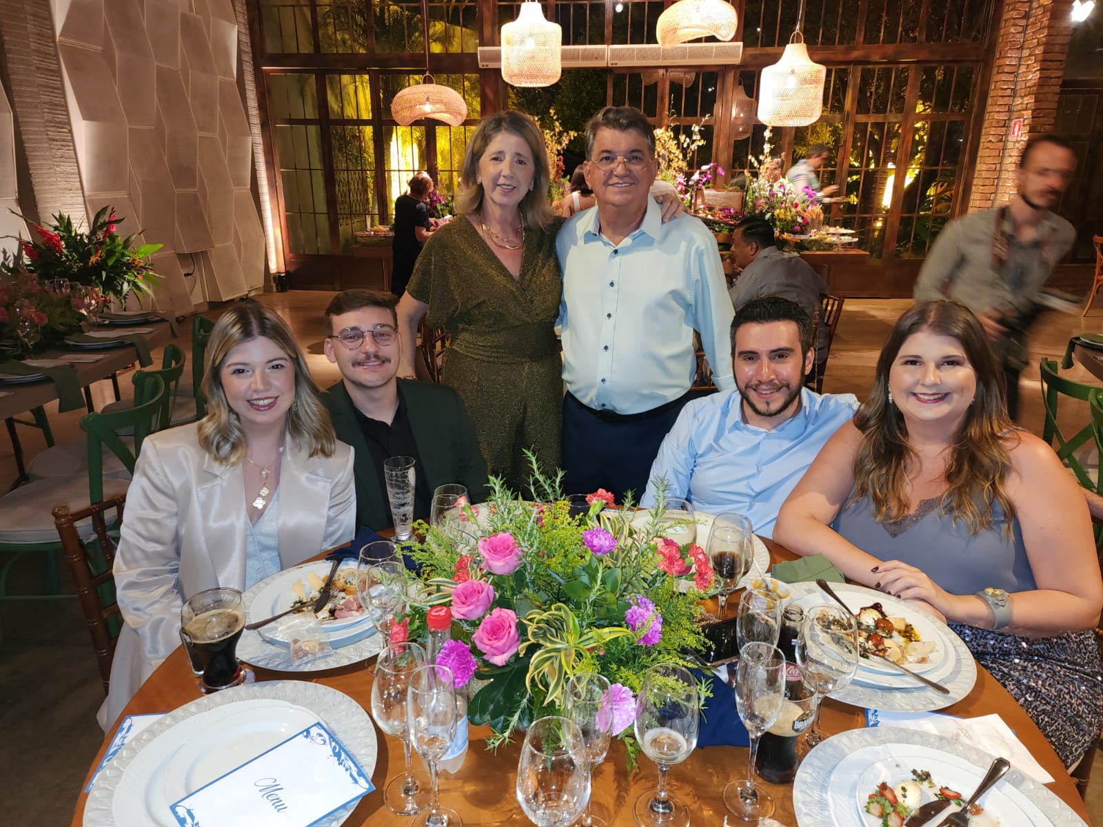 Laura Destro,  Enzo Salmazo,  Maria Silvia e João Alberto Destro,  Cláudio  Chuva,  Alana Destro