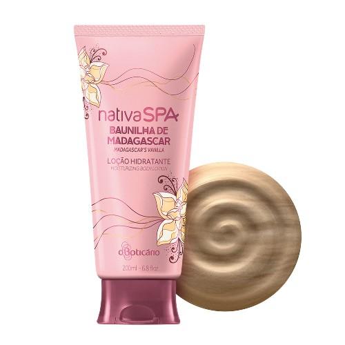 NATIVA SPA BAUNILHA DE MADAGASCAR - 1 loção hidratante e 1 sabonete em barra. Por R$ 34,90