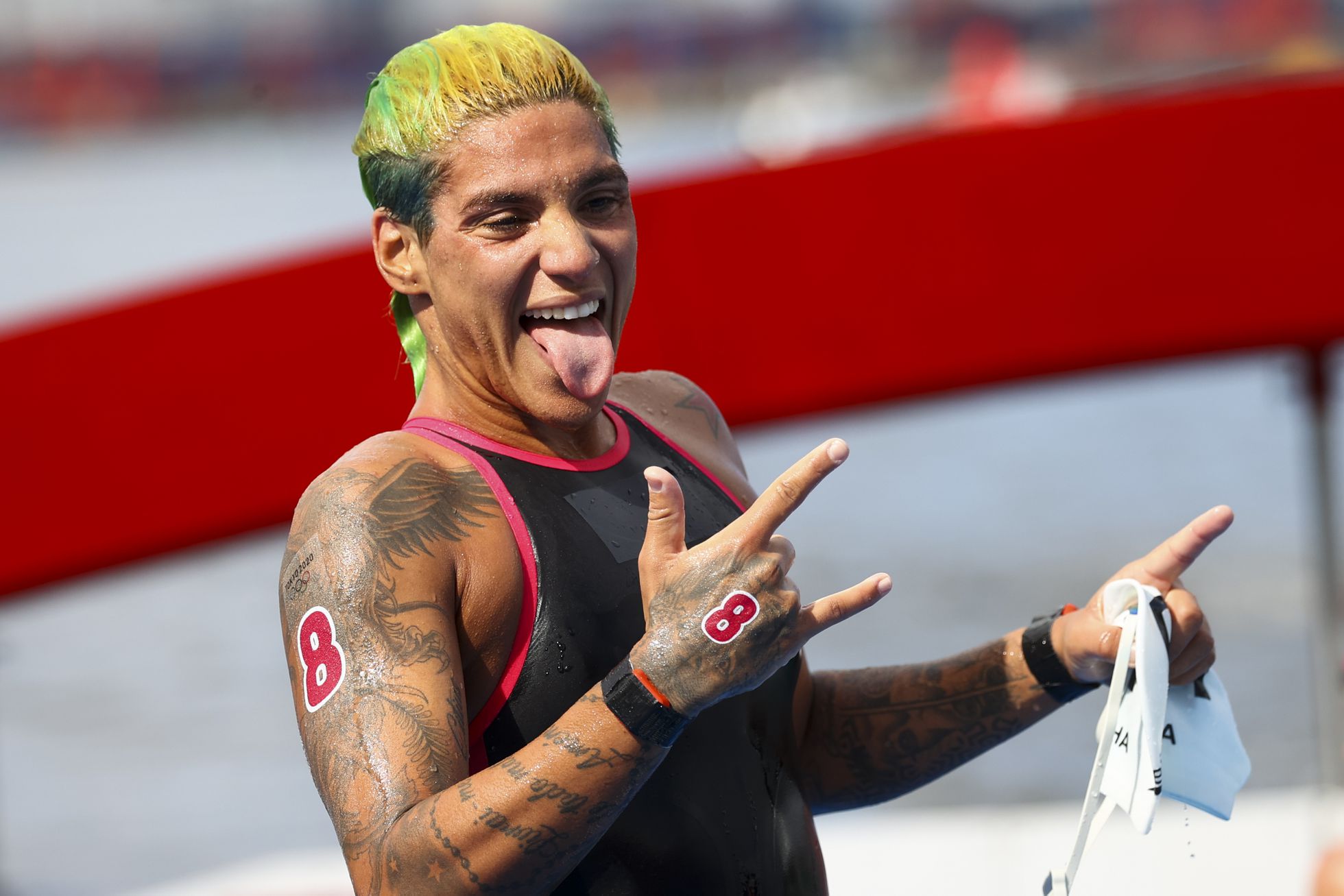 Ana Marcela Cunha, medalha de ouro na maratona aquática. LEONHARD FOEGER / REUTERS