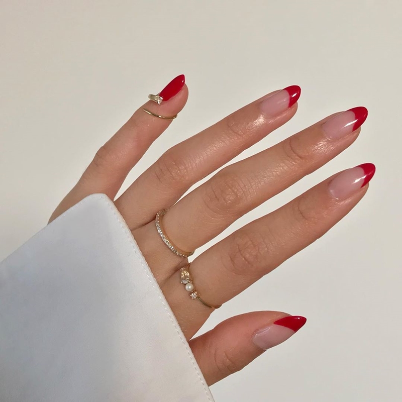 Inspiração de unha francesinha colorida