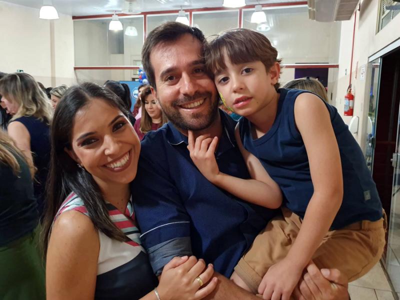 Lorenzo, Rafaela e Guilherme Pironti
