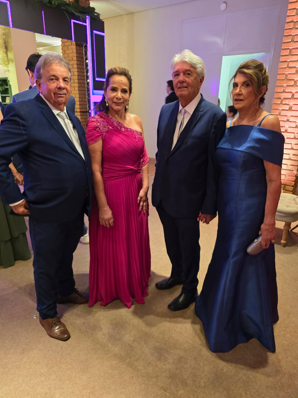 Os avós: Dejair e Elisa Moreti,  Wagner e Adélia  Mauad  Avelar