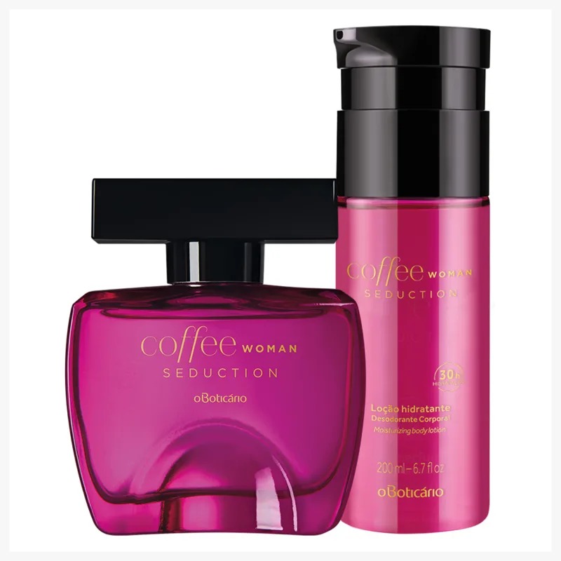 Combo Coffee Woman Seduction: Des. Colônia + Loção Hidratante Corporal - 5 x R$ 39,98