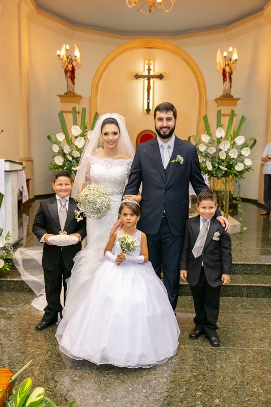 Pajens Lucas, Rafael e a daminha Lorena