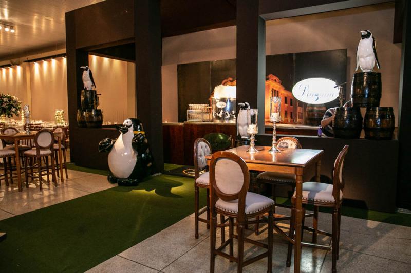 A presença marcante do quiosque do Chopp Pinguim