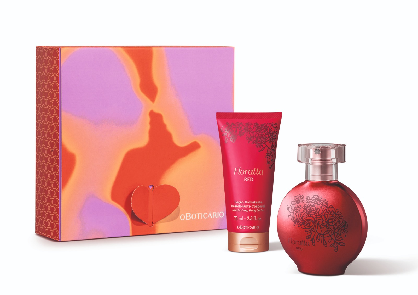 Kit Presente Dia dos Namorados Floratta Red (2 itens) - De R$ 174,80 por R$139,90