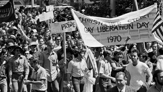 A primeira Marcha do Orgulho Gay em 1970, na cidade de Nova York. Foto: Getty Images.