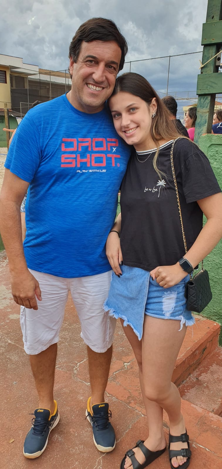 Ana Laura com seu pai Rodolfo Meirelles
