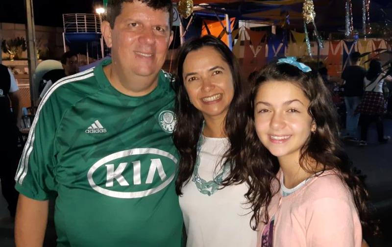 Lavínia, Eliana e Sérgio Baptistussi