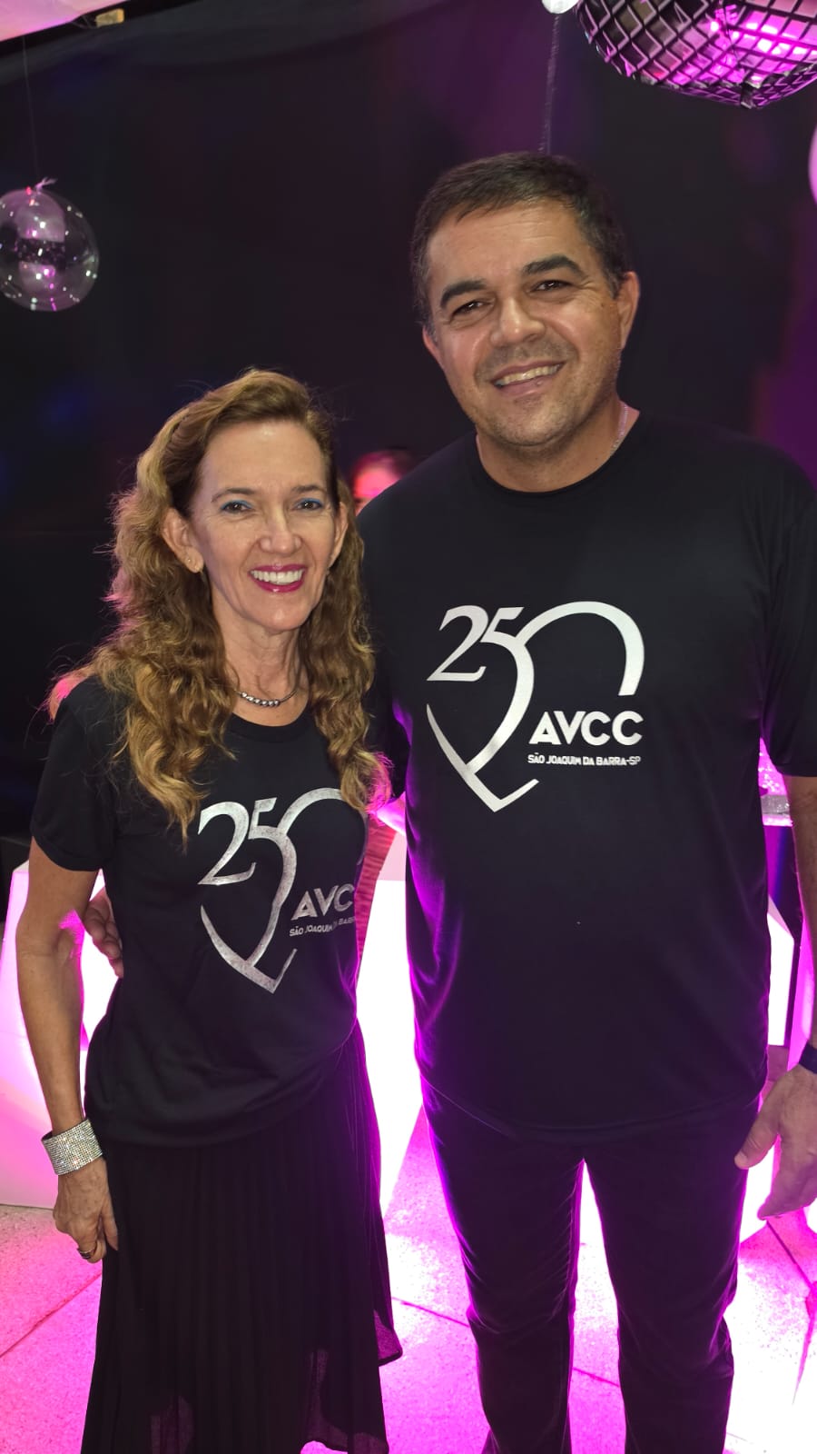 Marisa Rosada e seu vice Presidente  da AVCC, Manoel Borges Neto