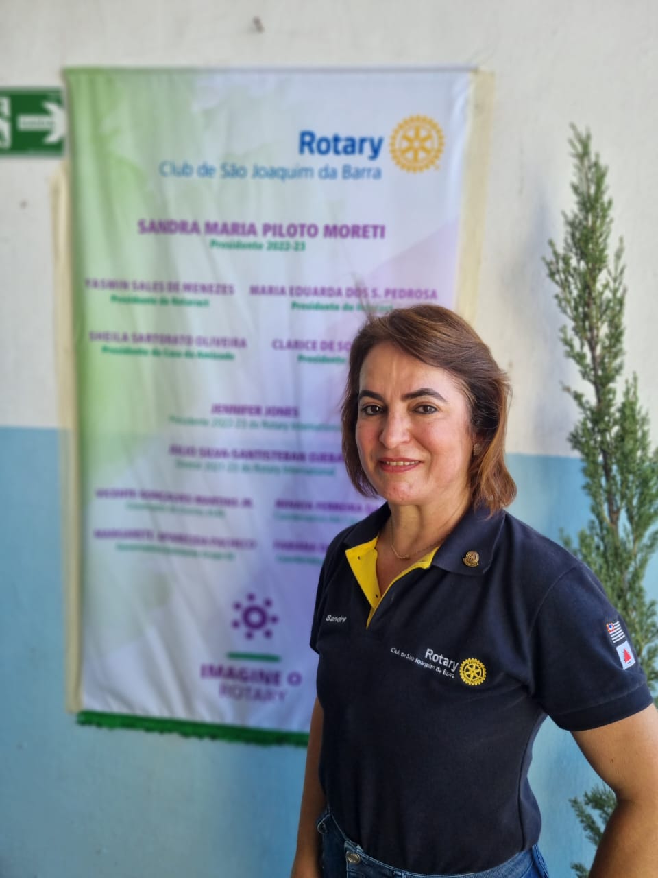Sandra Maria Pilotto Moretti, atual presidente do Rotary Clube São Joaquim da Barra