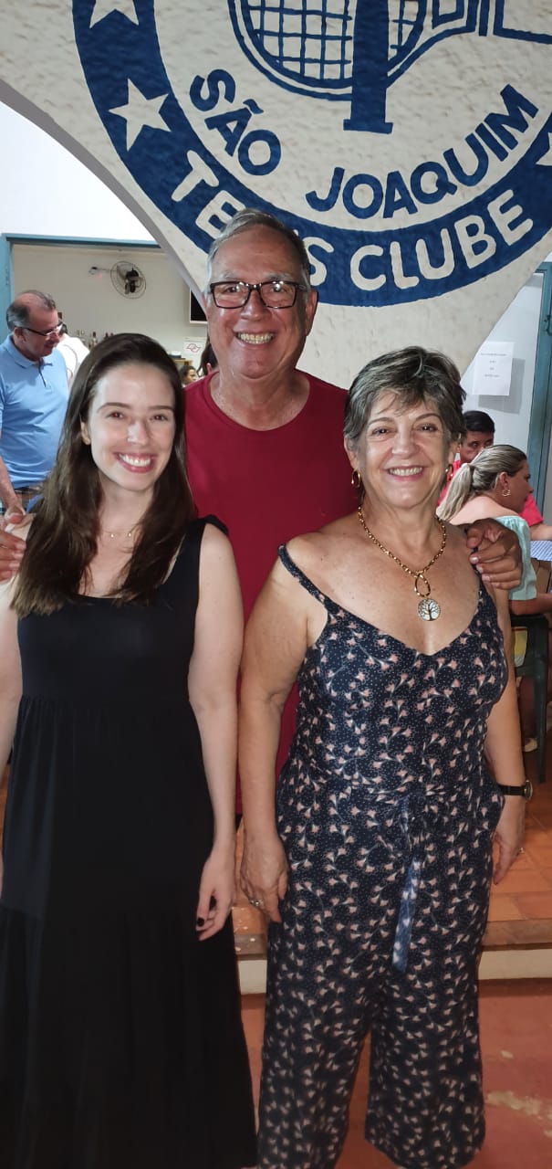 Júlia, Cristina e José Amauri Favaretto