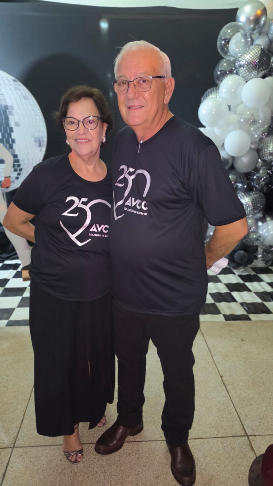 Clea e Fidelis Rossini, coordenadores da festa que celebrou os 25 anos da AVCC