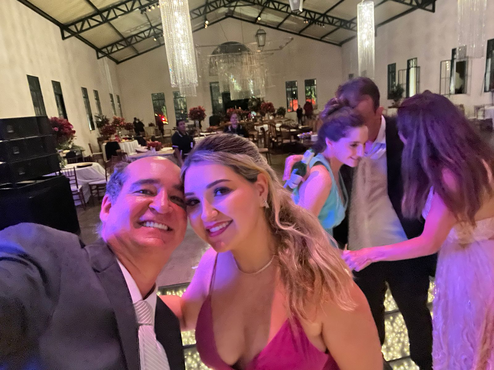 Letícia  e o pai João  Alfredo Pires de Campos