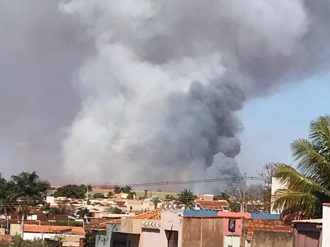 Fumaça chegou às cidades da região