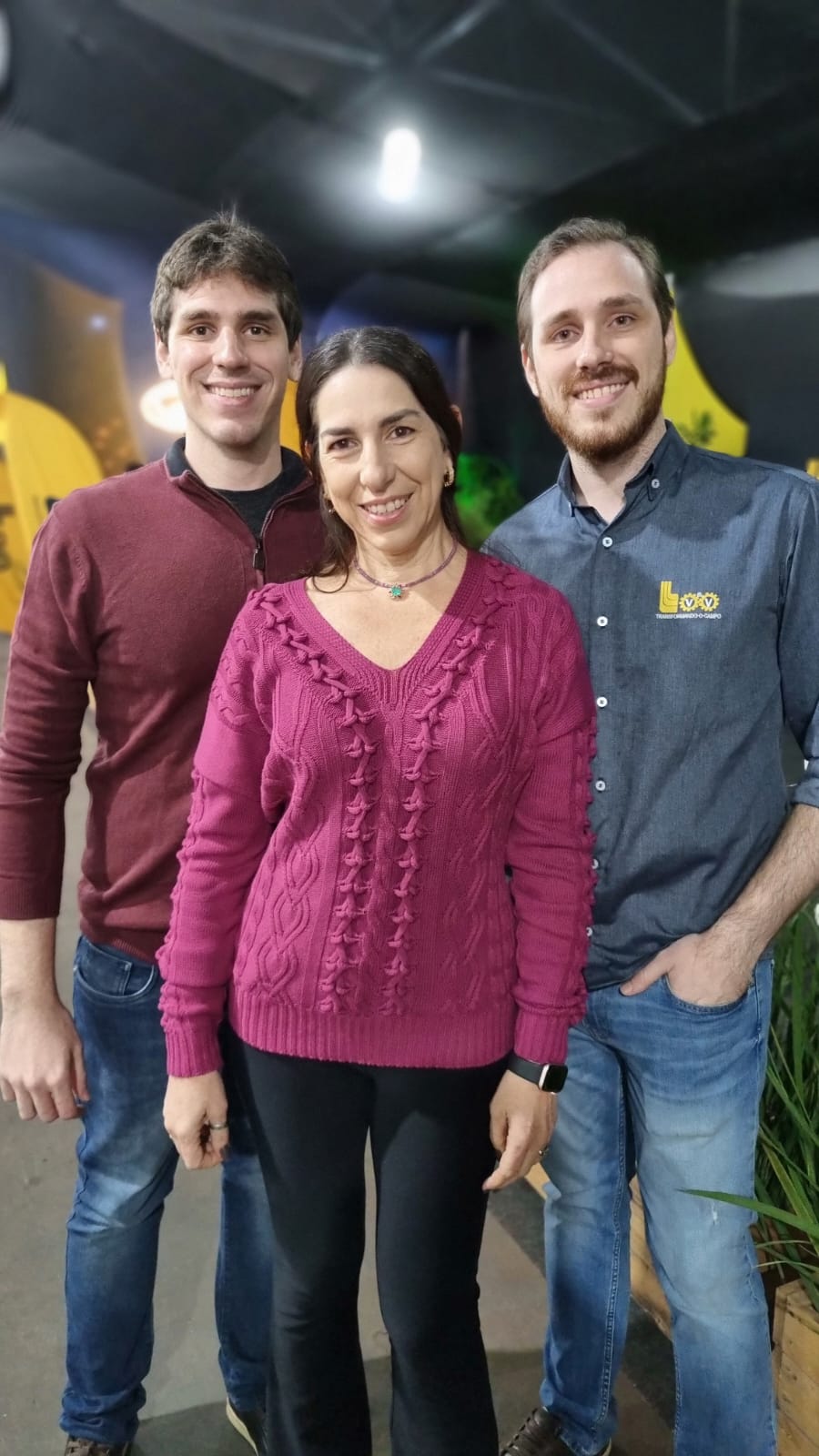 Alexandre, Thiago e Dorothea Venturoso