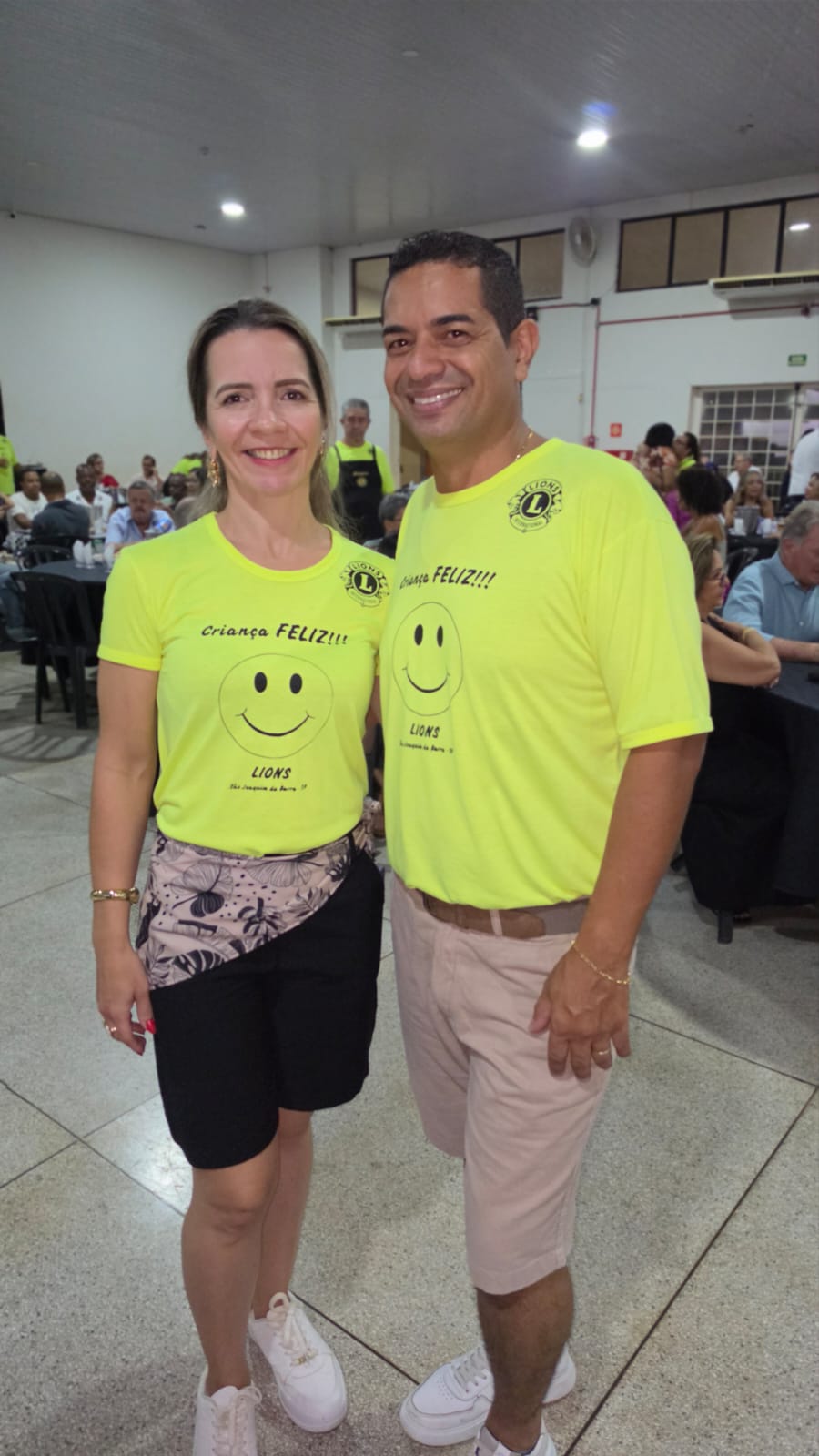 O casal vice Presidente  do Lions Clube, Kelly  e Ronaldo  Santos  Frazao