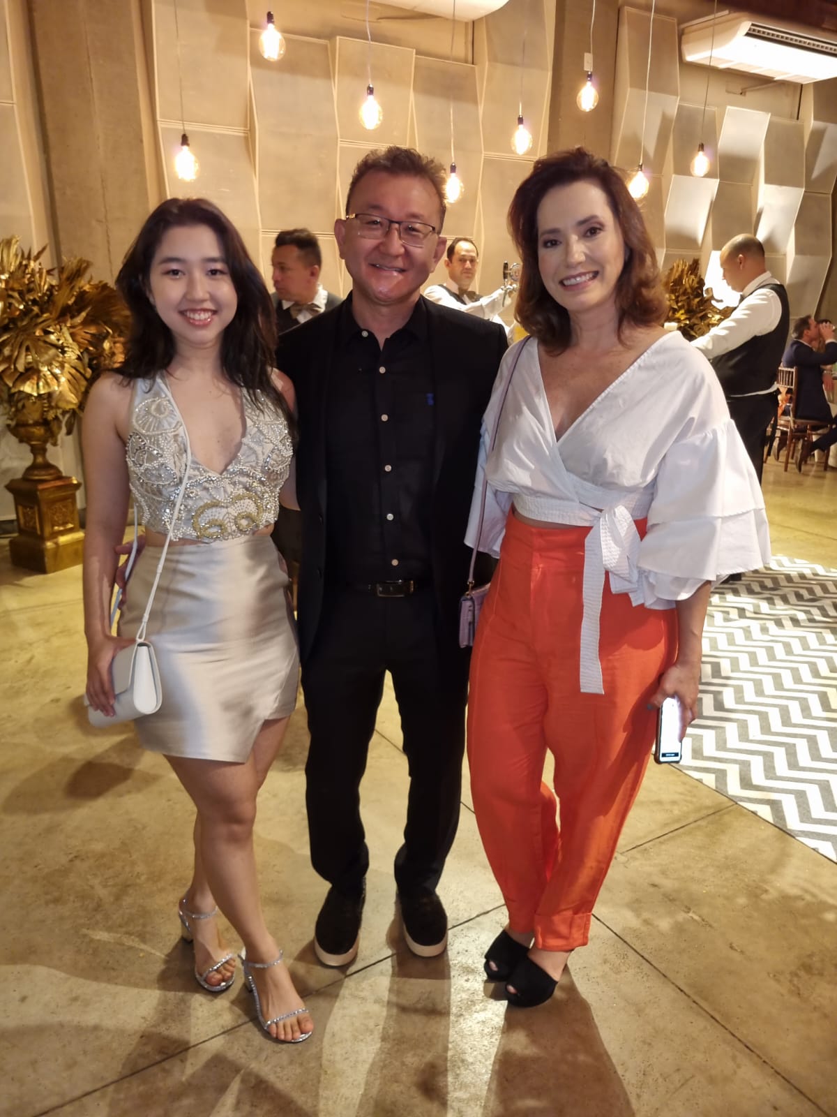 Luísa, Nubia e Sérgio Yoshinaga