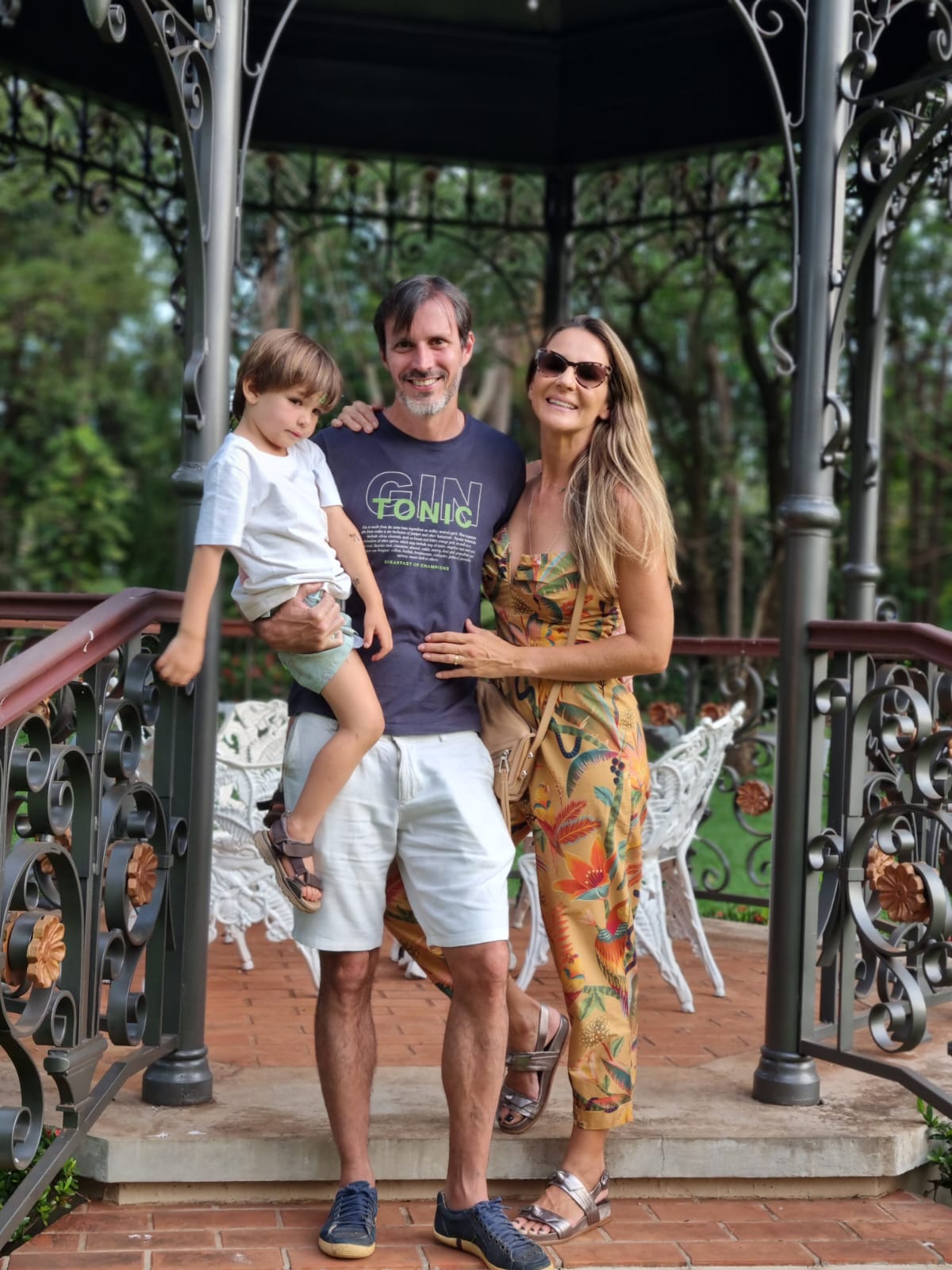 Francisco, Paula e Marcelo Junqueira Leite