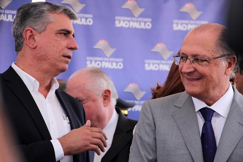 Prefeito Marcelo Mian e governador Geraldo Alckmin